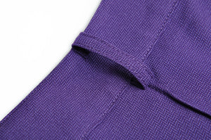 Sadie Purple Long sleeve Belted Coat + High waist Pants 2 Pieces Set