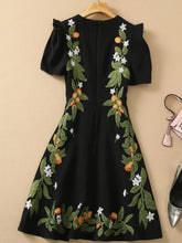Load image into Gallery viewer, Chelsea Floral Embroidery Fashion Vintage Party Mini Dress
