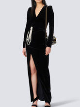 Load image into Gallery viewer, Brooklyn Embroidered Long Split Elegant Luxury Dress