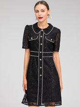 Load image into Gallery viewer, Effie Black Lace Vintage Party Dress