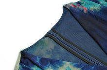 Load image into Gallery viewer, Carter V-neck Lantern sleeve Folds Tie Dye Print Slim Party Mermaid Dress