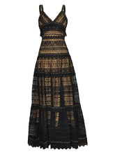 Load image into Gallery viewer, Jayda Spaghetti Strap Lace Hollow Out Party Vacation Maxi Dress