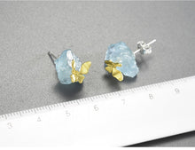 Load image into Gallery viewer, Butterfly Stud Earrings with Stones 925 Sterling Silver Luxury Jewelry