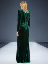 Load image into Gallery viewer, Rebecca  Tassel Spliced Design Long Evening Dress