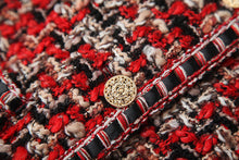 Load image into Gallery viewer, Red Plaid Tweed Woolen Single Breasted Vintage Jacket