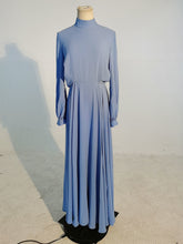 Load image into Gallery viewer, Harley Stand Neck Lantern Sleeve Midi Dress