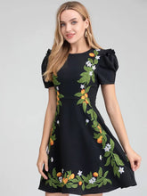 Load image into Gallery viewer, Chelsea Floral Embroidery Fashion Vintage Party Mini Dress