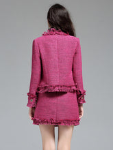 Load image into Gallery viewer, Tassel Tweed Woolen Jacket and Skirt 2 Piece Matching Sets