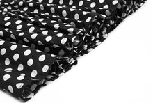 Load image into Gallery viewer, Chiara V-Collar Flare Sleeve Black Polka Dot Print Elegant Dress
