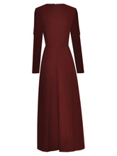 Load image into Gallery viewer, Adeline V-neck Long-sleeved Buttock Split Mid-Length Party Dress