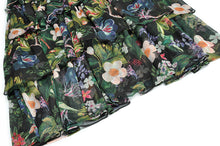 Load image into Gallery viewer, Renee Cascading Ruffle Flower Print Vacation chiffon Dress