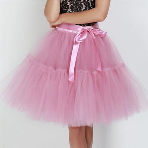 Petticoat 5 Layers 60cm Vintage Tutu Tulle Skirt