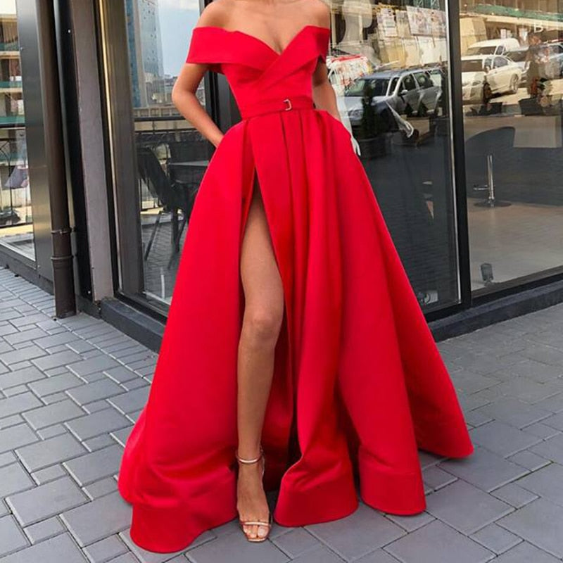 Sexy Evening Dress With Frontal Slit