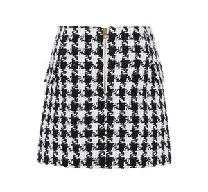 Elegant Plaid Mini Skirt