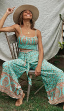 Load image into Gallery viewer, Bohemia Ruched Cami Top &amp; Wide Leg Pants Pieces Set