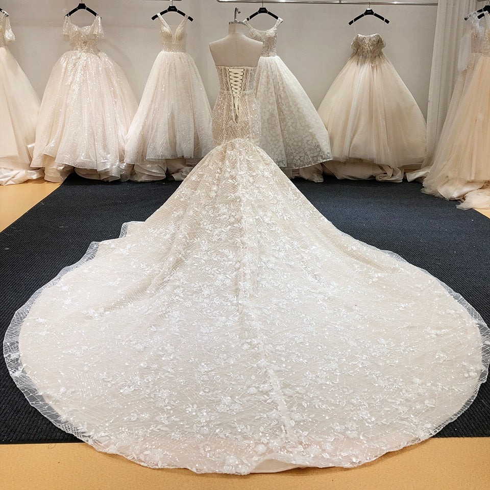 Arilella Crystal Bling Bling Mermaid Wedding Dress