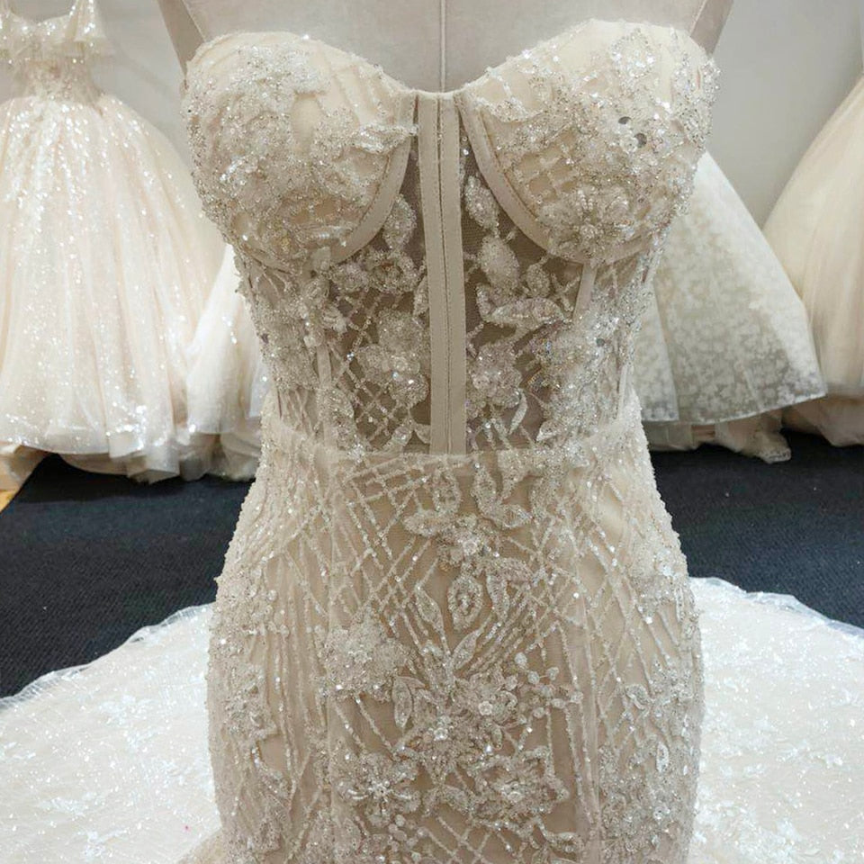Arilella Crystal Bling Bling Mermaid Wedding Dress