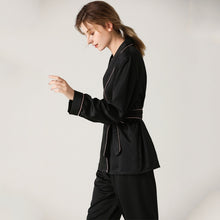 Load image into Gallery viewer, Silk Pajamas Set Long Sleeve  Two-piece Set