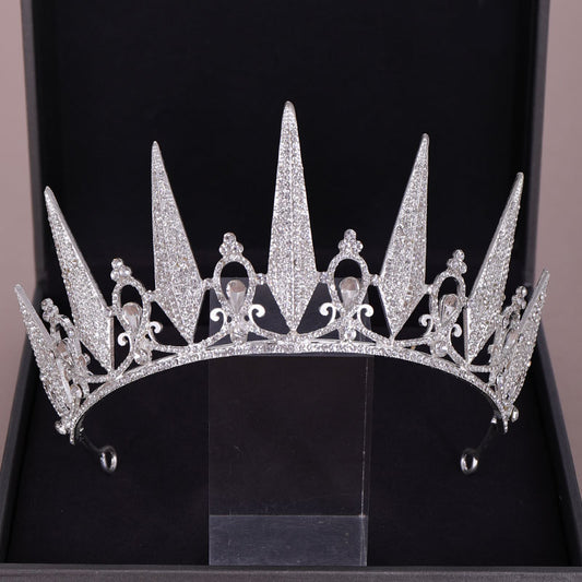 Königin-Tiara mit Kristall-Strass-Krone