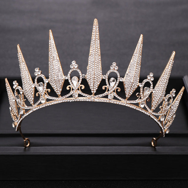 Crystal Rhinestone Crown Queen Tiara