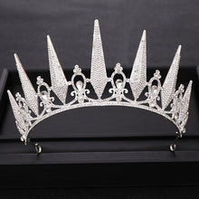 Load image into Gallery viewer, Crystal Rhinestone Crown Queen Tiara