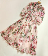 Load image into Gallery viewer, Emma Rose Floral-Print Chiffon Dress