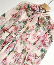 Load image into Gallery viewer, Emma Rose Floral-Print Chiffon Dress