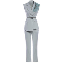 Load image into Gallery viewer, Josie Crystal Suit Tops+3/4 pants Two-piece set