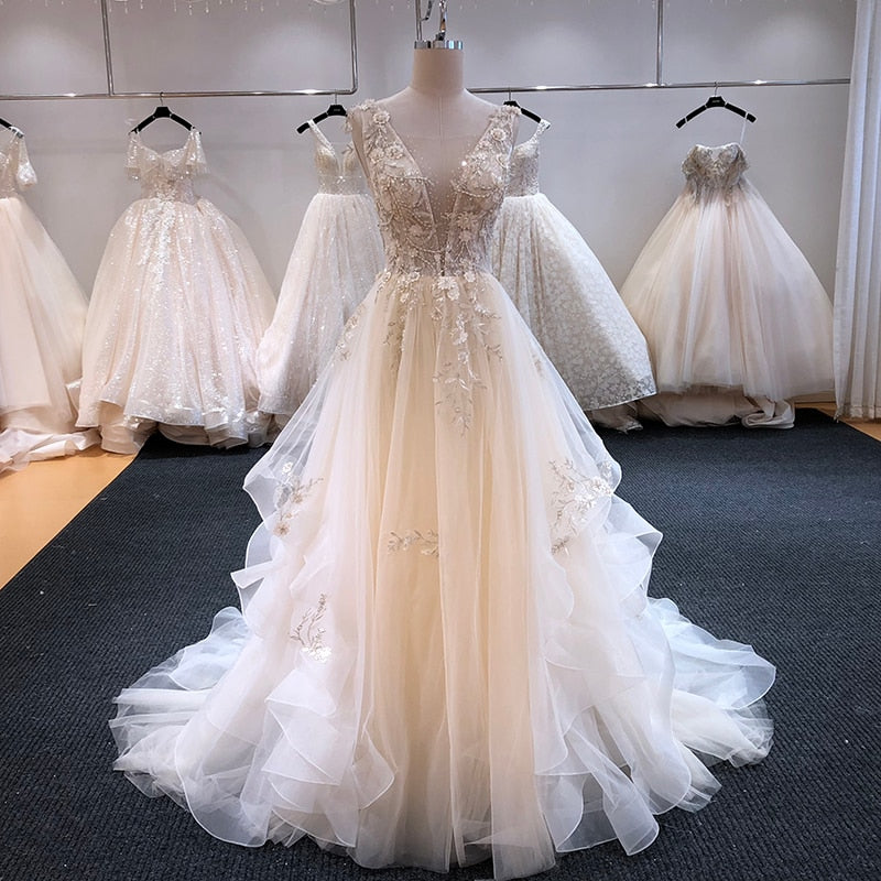Zoe A-Line V-neck Wedding Dress