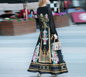 Zahra Vintage Floral Maxi Dresses