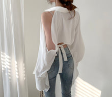 Load image into Gallery viewer, Hollow Out Off Shoulder Fashion Shirts