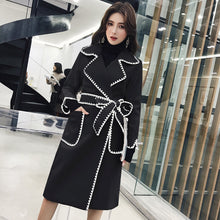 Load image into Gallery viewer, Wavy Side Embroidered notched Sleeve Coat
