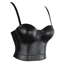 Load image into Gallery viewer, Leather Bralette Cropped Tops