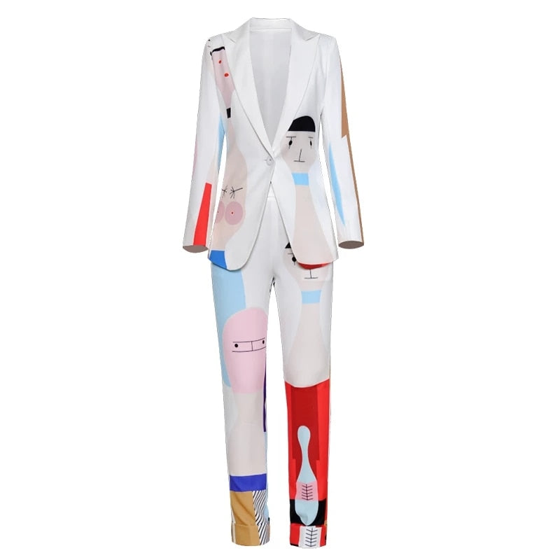 Adele Blazer Pants Set (Pantsuit)