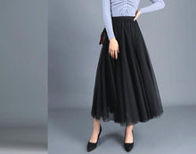 Load image into Gallery viewer, 3 Layers Princess Tulle Mesh Pleated Skirt