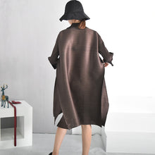 Load image into Gallery viewer, Savannah Turtleneck  Loose Fold A -line Vintage Dress