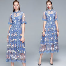 Load image into Gallery viewer, Gia Embroidery Mesh Dress