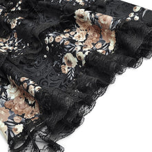 Load image into Gallery viewer, Celine Lace Cascading Ruffle Floral Print Dress