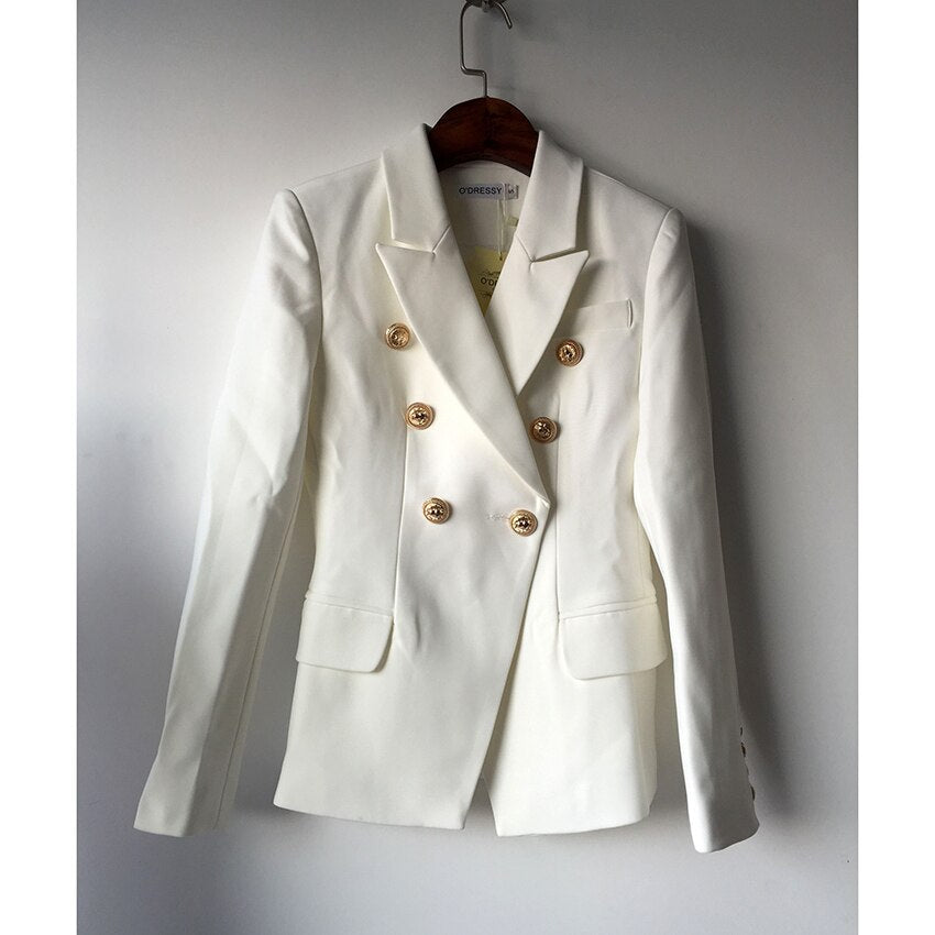 White Double Breasted High Quality Blazers