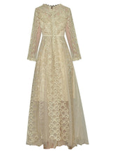 Load image into Gallery viewer, Kenya V-neck Gold Line Embroidery Mesh Party Maxi