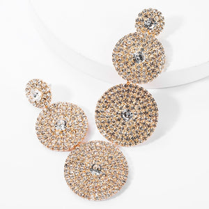 Exaggerated Multi-layer Round Drop Earrings