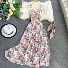Load image into Gallery viewer, V-neck Backless Long Bohemian Party Dress