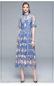 Gia Embroidery Mesh Dress