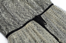 Load image into Gallery viewer, Salome Summer Elegant Polka Dot Print Short sleeve Gorgeous Lace Splicing Mesh Midi Dress