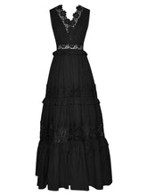 Load image into Gallery viewer, Ada V-neck Sleeveless High waist Hollow out Lace Long Dress