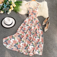 Load image into Gallery viewer, V-neck Backless Long Bohemian Party Dress