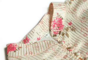 Renata 2 Pcs Floral Skirts Set Women's Lantern sleeve Tops and  Midi Skirts 2 Pieces Suit