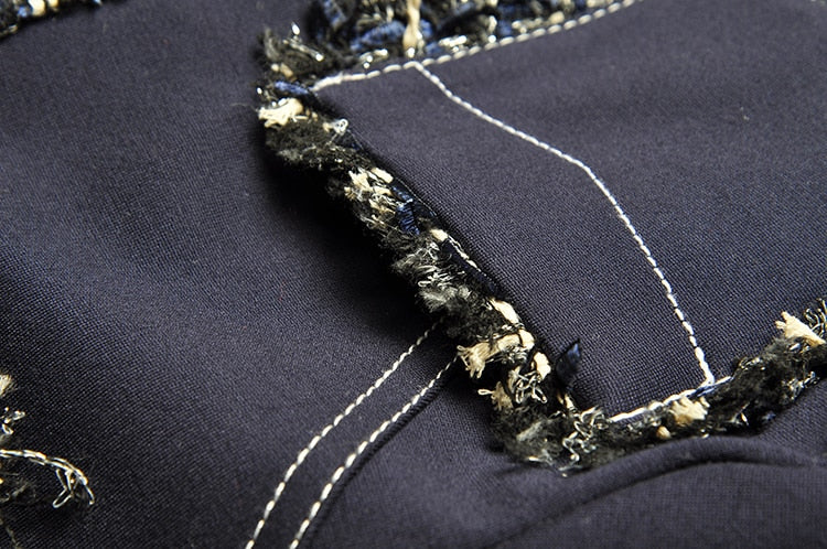 Abbey Windbreaker Long sleeve Single-breasted Pocket Tassel Coat