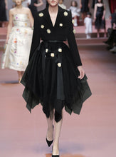 Load image into Gallery viewer, Havanah  Long Sleeve Applique Short Coat + Asymmetrical Mesh Skirts 2 Piece Set