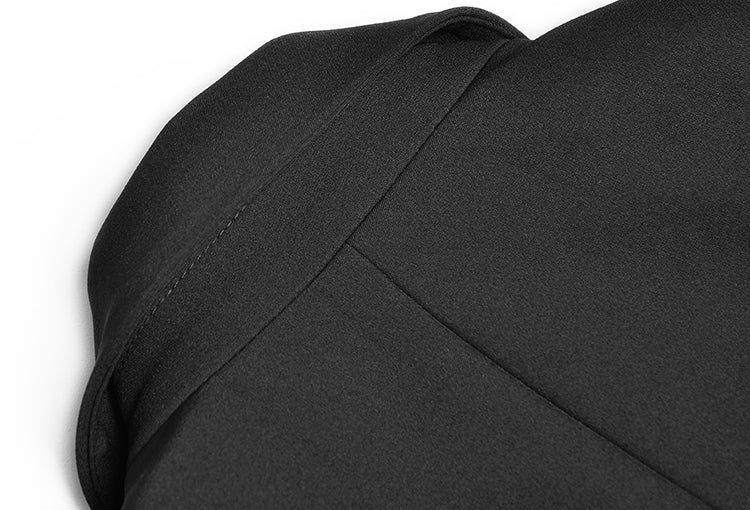معطف قصير مزين بأكمام طويلة من هافانا + مجموعة تنانير شبكية غير متماثلة مكونة من قطعتين